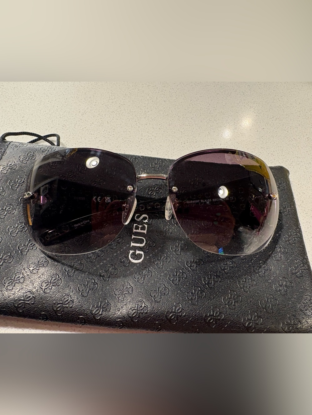 Guess Women's Gradient Purple Oversized Sunglasses